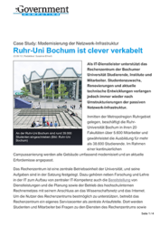 "Ruhr-Uni Bochum ist clever verkabelt"